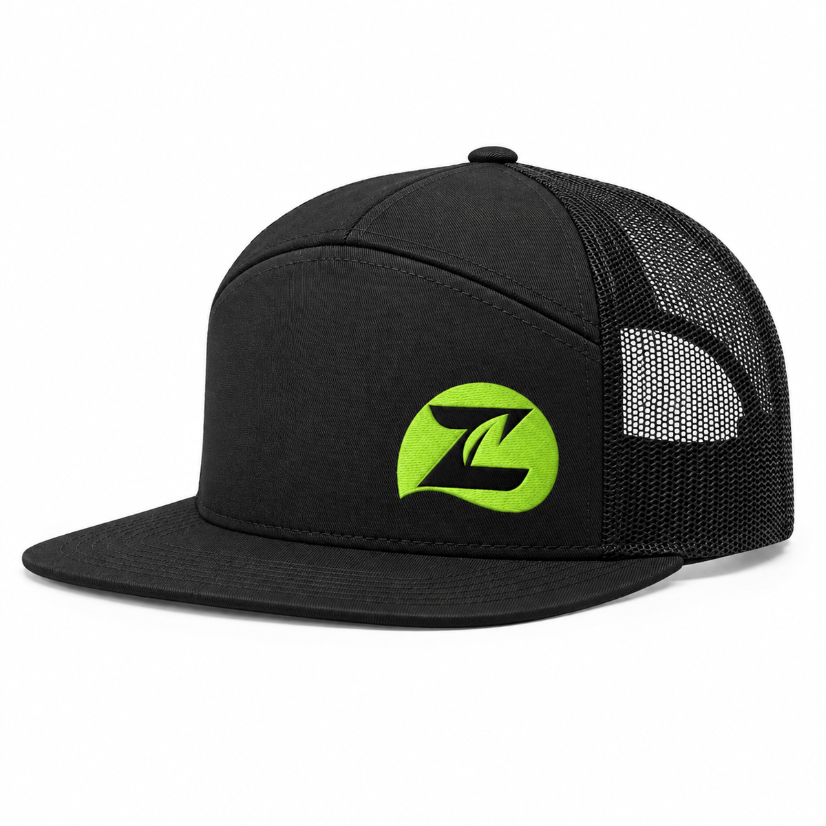 Black RICHARDSON® 511 Hat Green Logo