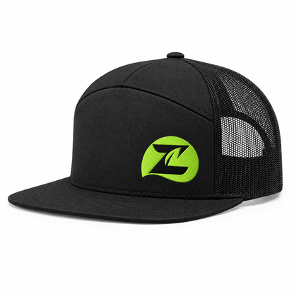 Black RICHARDSON® 511 Hat Green Logo