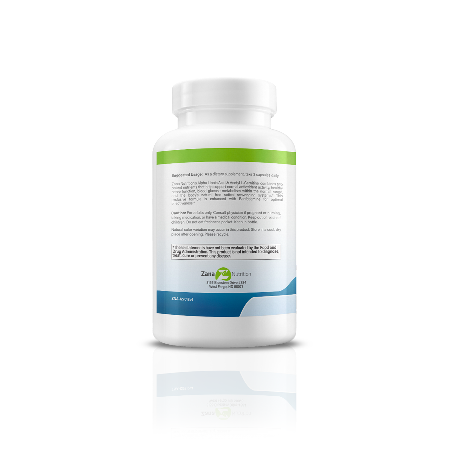 Nerve Support Supplement | Acetyl L-Carnitine + Alpha Lipoic Acid Zana Nutrition Nerve Support Supplement | Acetyl L-Carnitine + Alpha Lipoic Acid Zana Nutrition
