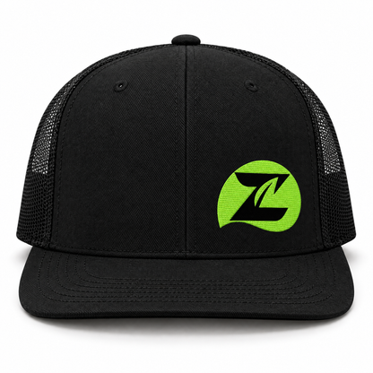 Black RICHARDSON® 511 Hat Green Logo