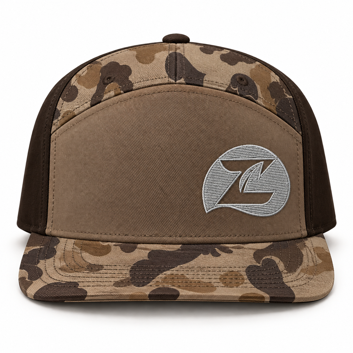 RICHARDSON® 168P Camo/Brown Hat Grey Logo