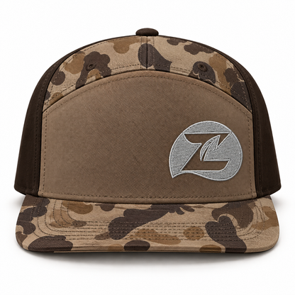 RICHARDSON® 168P Camo/Brown Hat Grey Logo