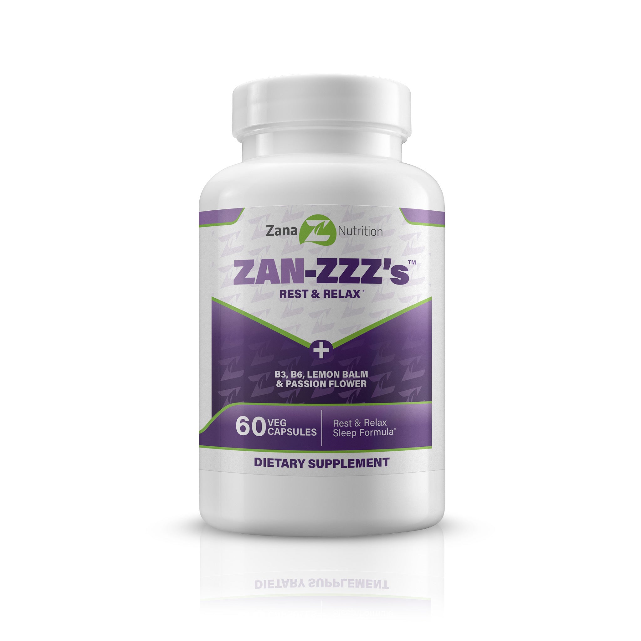 Zan-ZZZ's® Sleep Supplement 60 capsule bottle