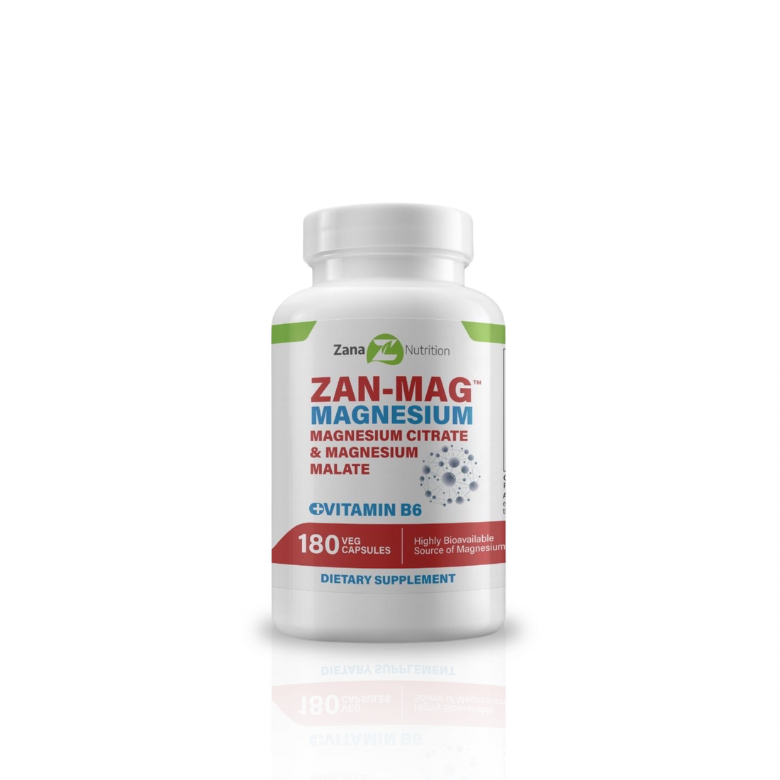 Zan-mag magnesium citrate 180 capsule bottle