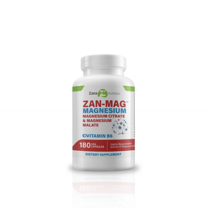 Zan-mag magnesium citrate 180 capsule bottle