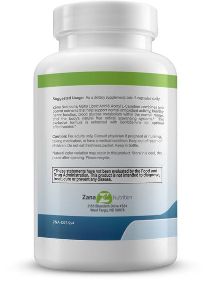 Alpha Lipoic Acid &amp; Acetyl L-Carnitine for Healthy Nerve Function